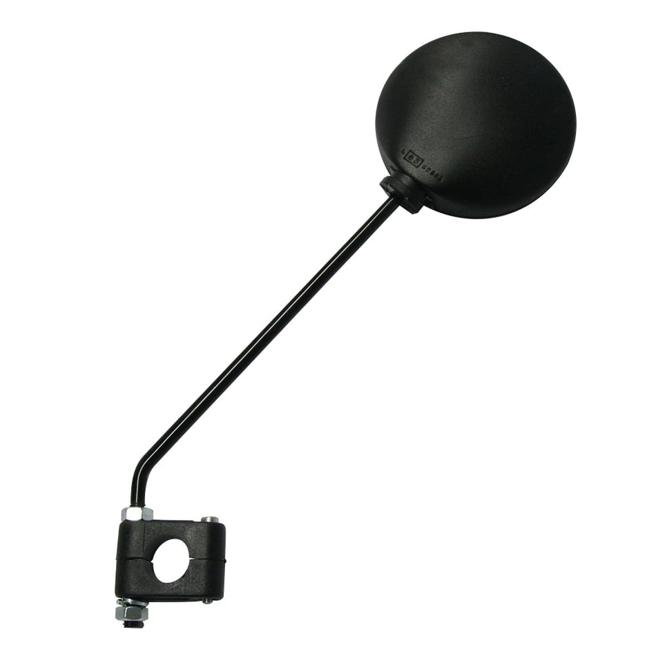 Round Swivel Mirror - Diameter: 10cm and Arm: 19cm Black