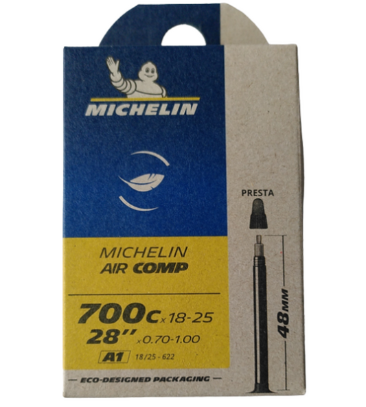 Camera D'Aria Michelin Air Comp 700x18-25 Valvola Presta 48mm