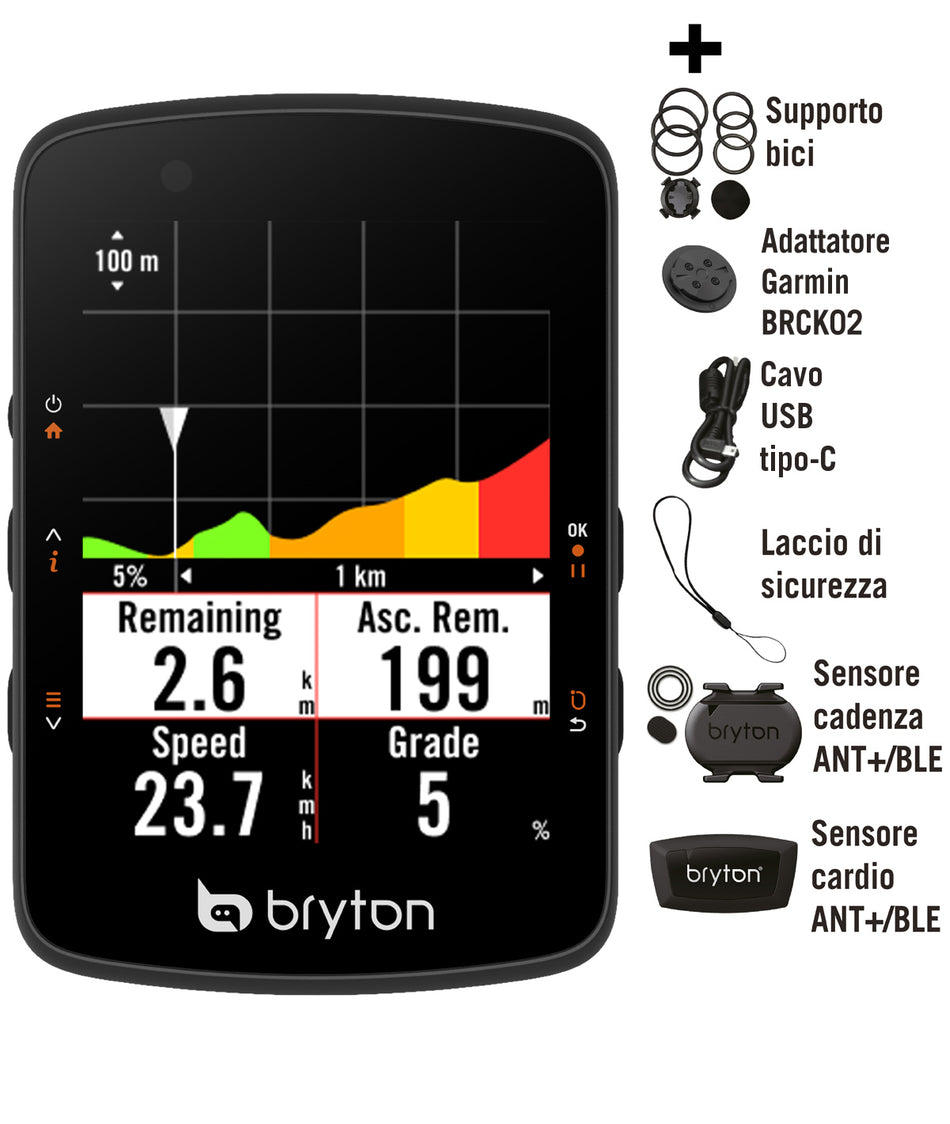 Bryton Rider 550D z czujnikiem kadencji i pulsometrem