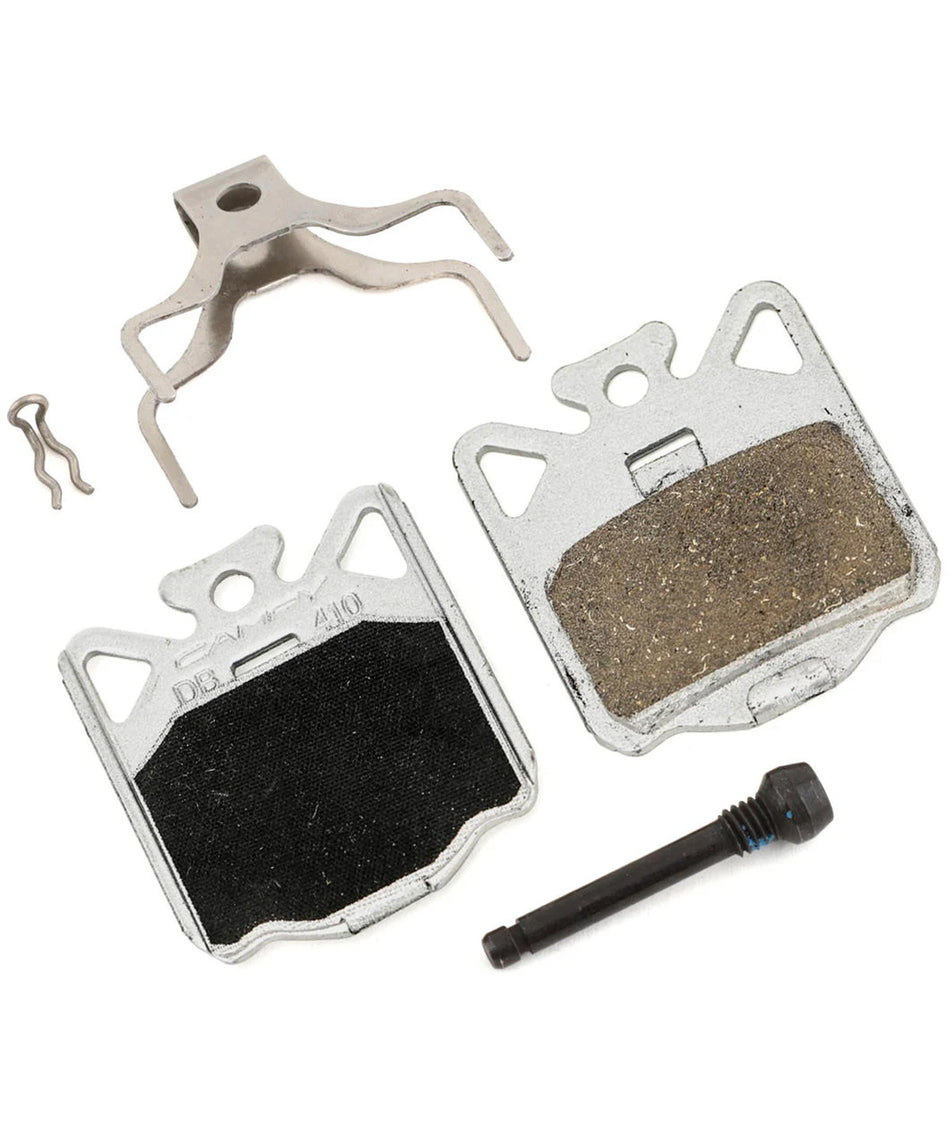 Campagnolo aluminum-backed pads (2 pcs), pin and spring kit