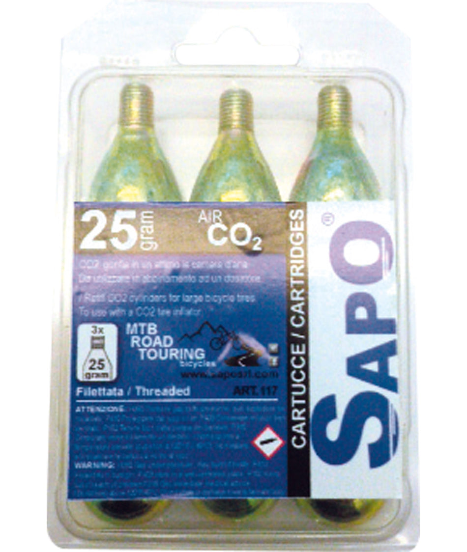 Blister Sapo z 3 nabojami CO2 25 g
