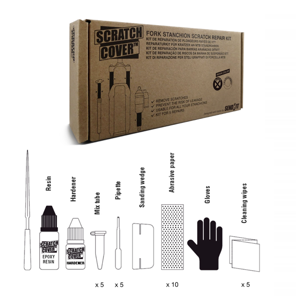 Sendhit - Zestaw naprawczy goleni Scratch cover Przezroczysty
