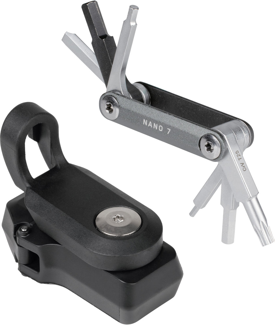 Topeak Ninja+ ToolBox N7 with Nano 7 Multi-Tool and Ninja Master+ Cage/Frame Mounts