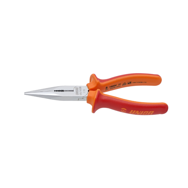 Unior - Long straight nose pliers with side cutter and insulated tube grip 508/1VDEBI