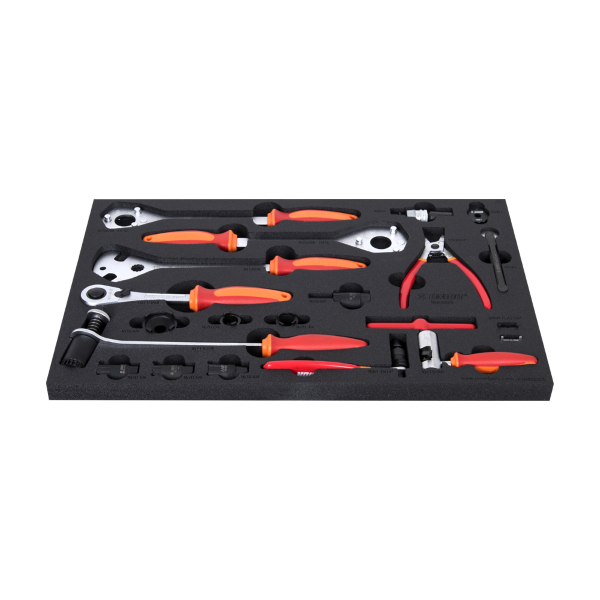 Unior - Tool set 1600SOS17-US in SOS tray for narrow drawer cabinet