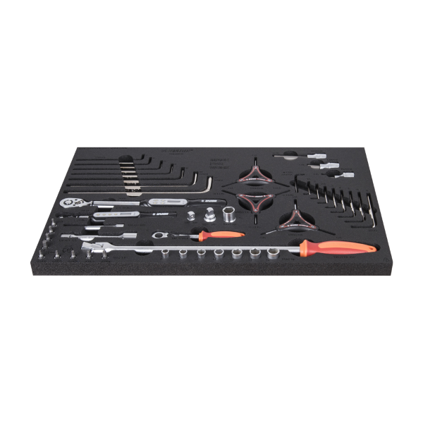 Unior - Tool set 1600SOS15-US in SOS tray for narrow drawer cabinet