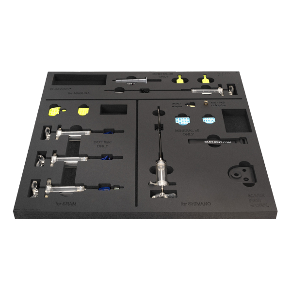 Unior - Complete BLEEDKIT bleed kit in tray SET1-2600BK (for Shimano, Sram, Magura)