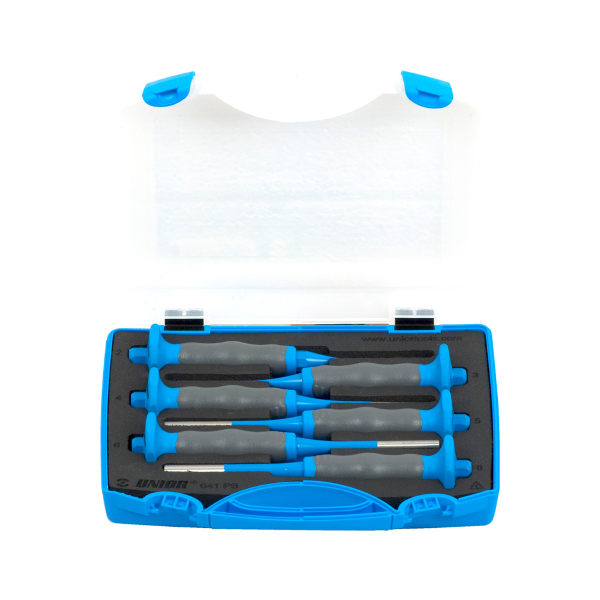 Unior - Set of punches for pins with handle 641/6HSPB in plastic container