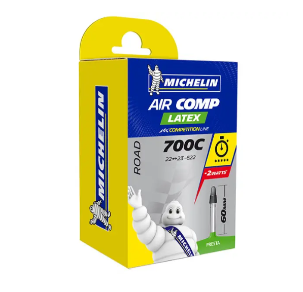Michelin Air Comp Latex Inner Tube 700x22/23 Presta Valve 60mm