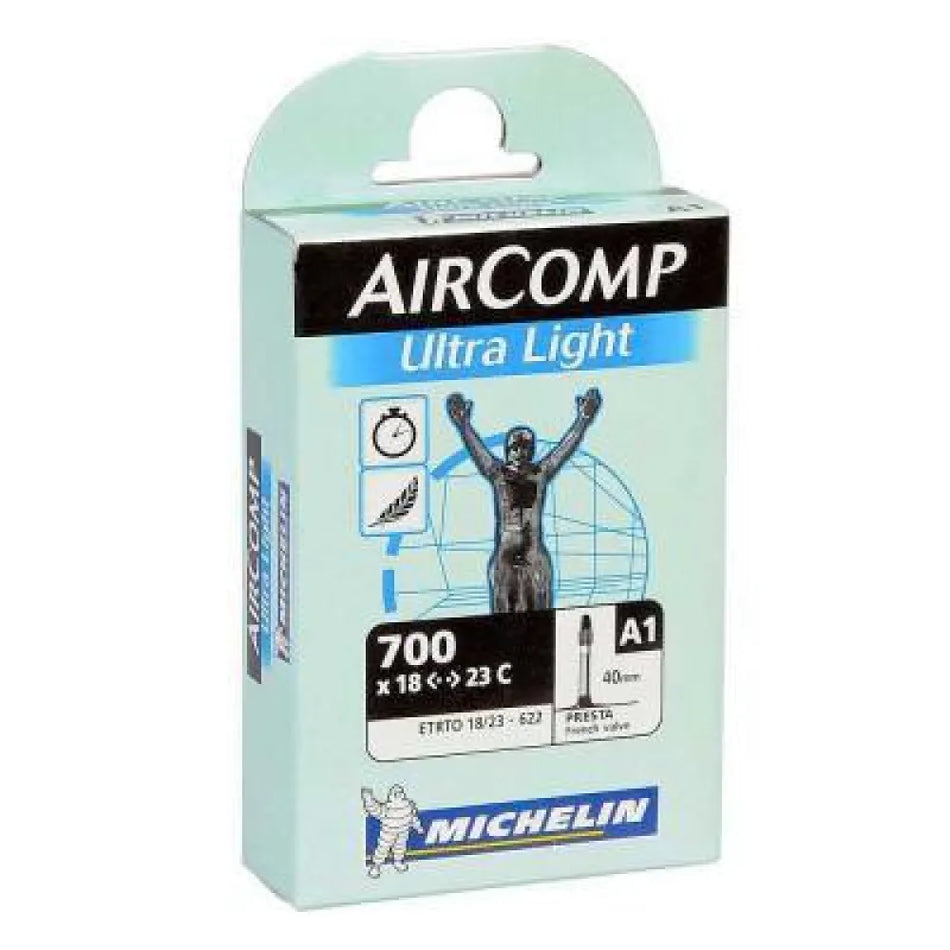 Michelin Air Comp Ultra Light Inner Tube 700x18-23 Presta Valve 52mm