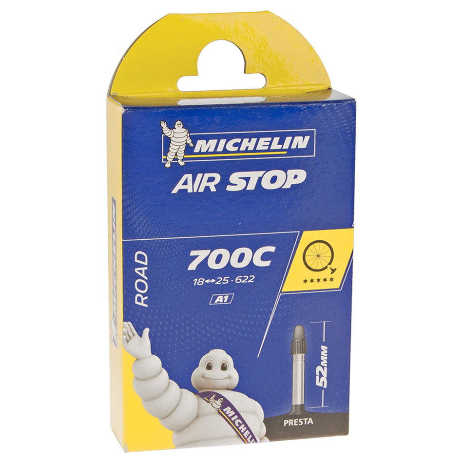 Michelin Air Stop A1 Inner Tube 700x18/25 Presta Valve 52mm