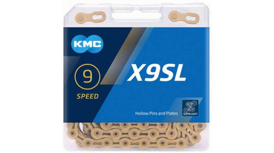 Łańcuch KMC X9SL Ti-N Gold - 9 biegów